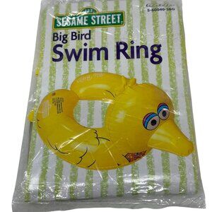 Vintage Big Bird Swim Ring Sesame Street 2002 Rand Sealed Pool Toys Retro